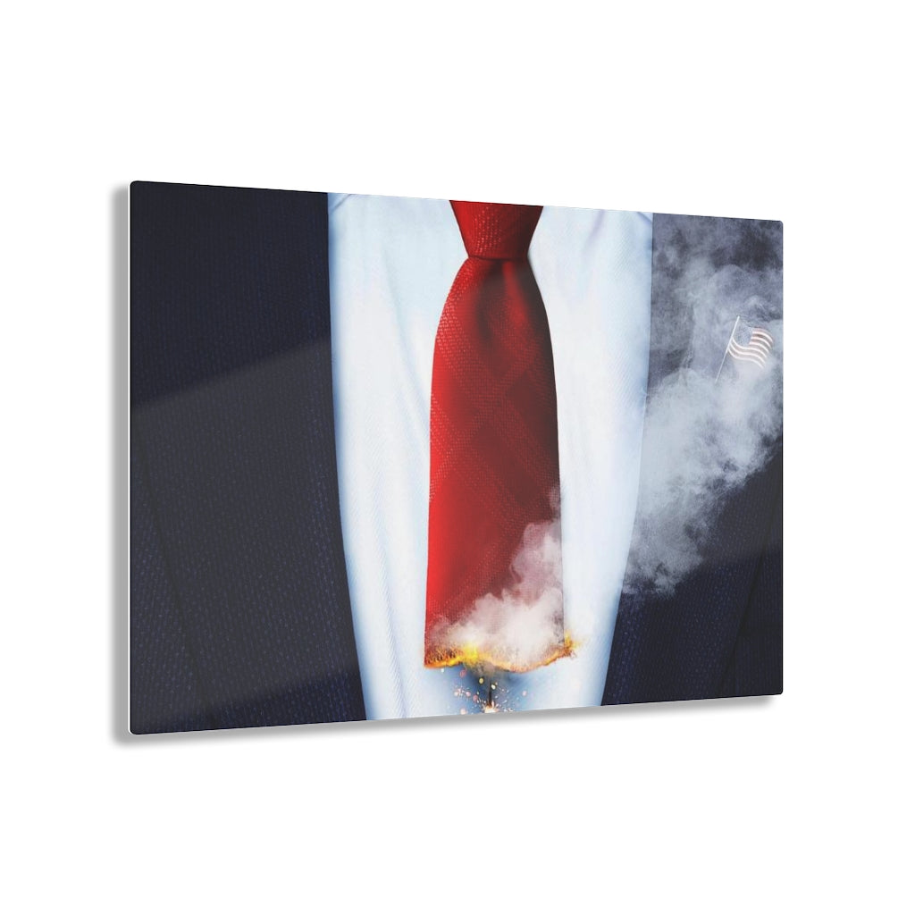 Trump Under Fire Acrylic Print