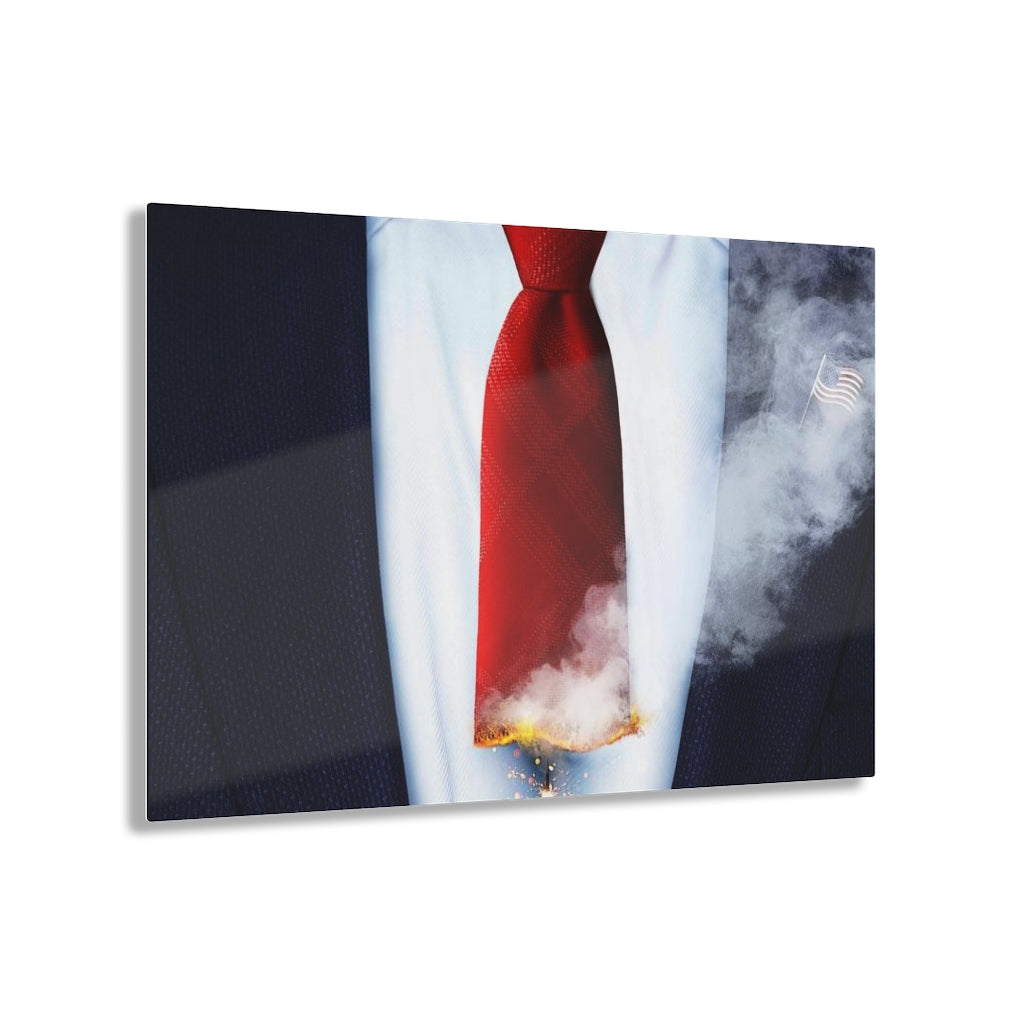 Trump Under Fire Acrylic Print