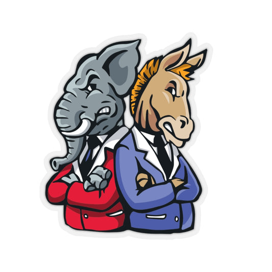 Party Mascots Back to Back Stickers