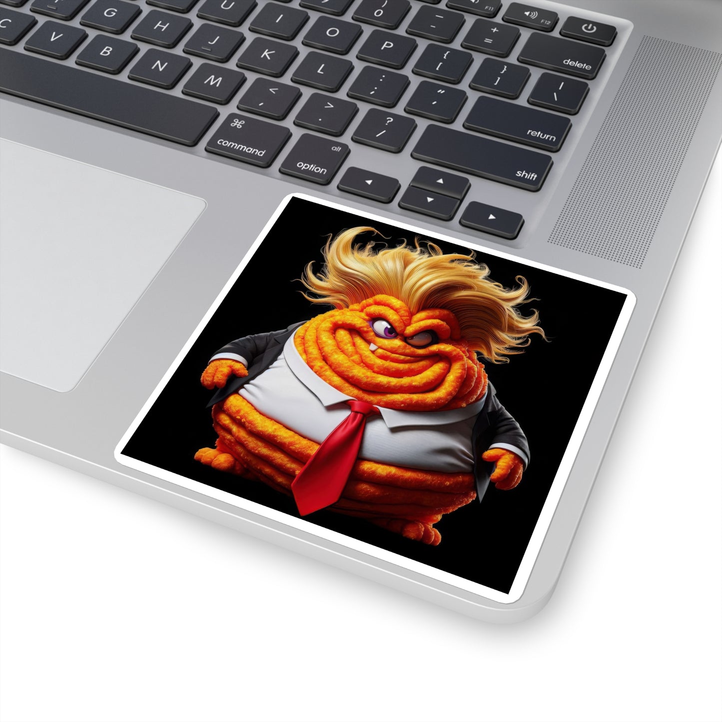 Cheeto-dusted cartoon villain Stickers